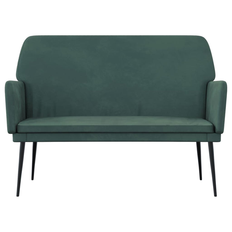 Bankje 108x79x79 cm fluweel donkergroen MeubelReus