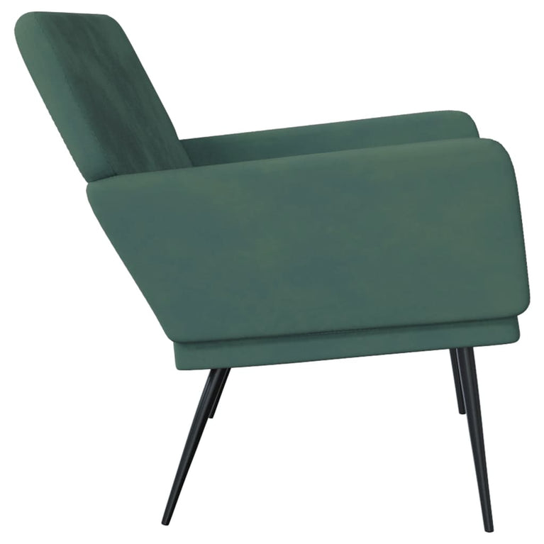 Bankje 108x79x79 cm fluweel donkergroen MeubelReus
