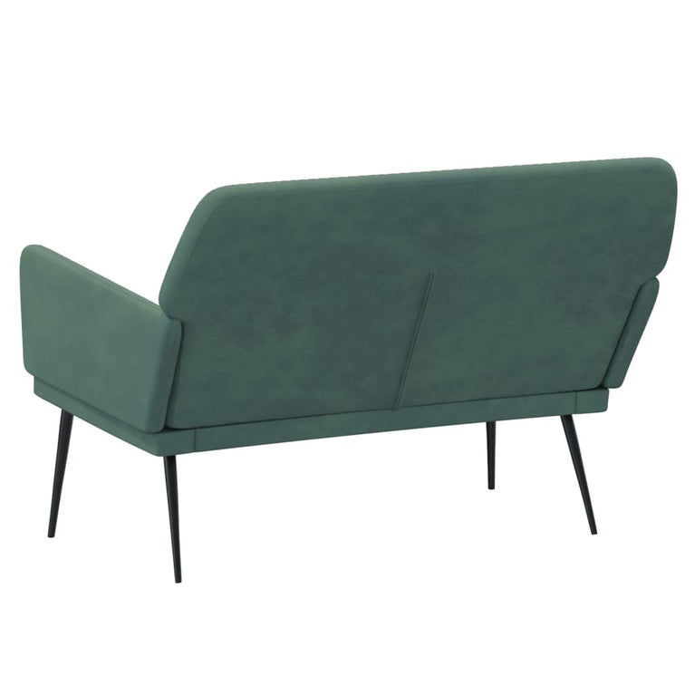Bankje 108x79x79 cm fluweel donkergroen MeubelReus