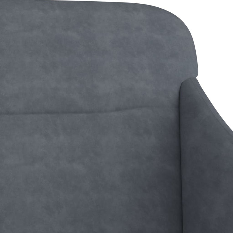Bankje 110x76x80 cm fluweel donkergrijs MeubelReus