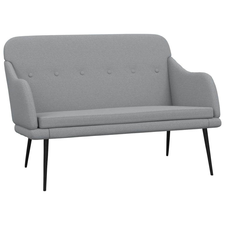 Bankje 110x76x80 cm stof lichtgrijs MeubelReus