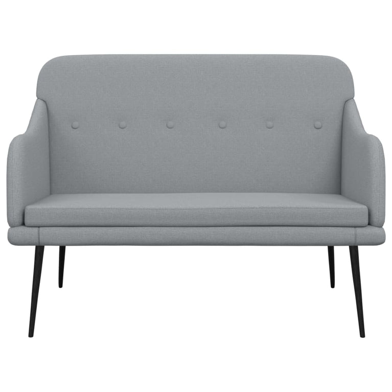 Bankje 110x76x80 cm stof lichtgrijs MeubelReus