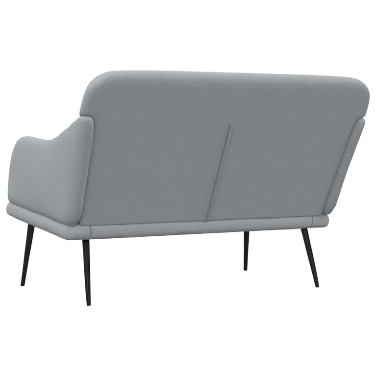Bankje 110x76x80 cm stof lichtgrijs MeubelReus