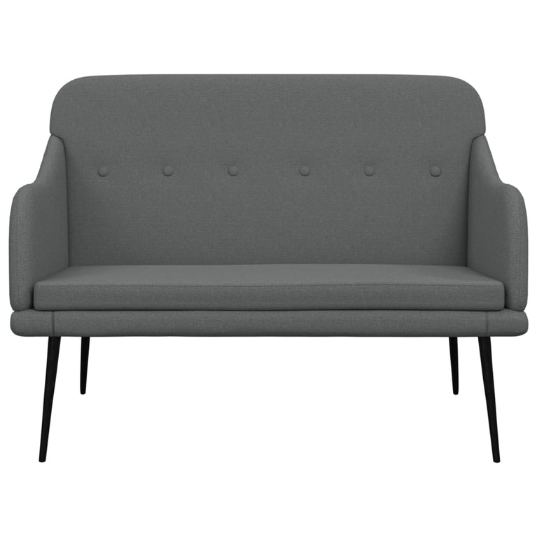Bankje 110x76x80 cm stof donkergrijs MeubelReus