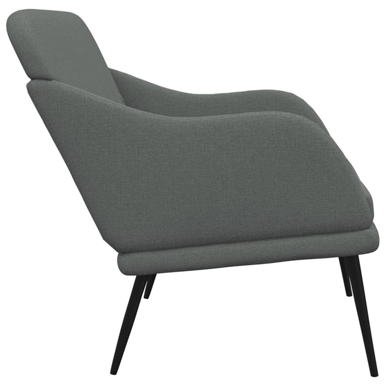 Bankje 110x76x80 cm stof donkergrijs MeubelReus