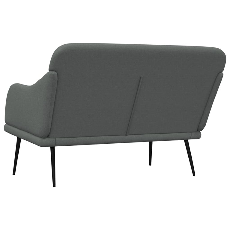Bankje 110x76x80 cm stof donkergrijs MeubelReus