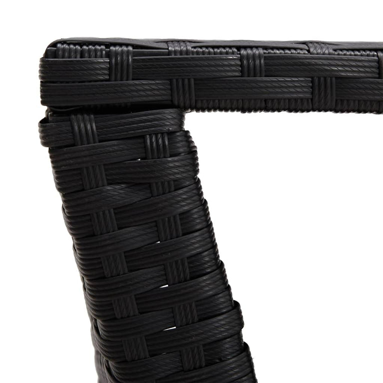 Salontafel 100x50x40 cm poly rattan zwart