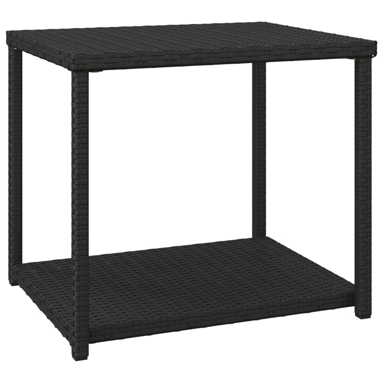Bijzettafel 55x45x49 cm poly rattan zwart MeubelReus