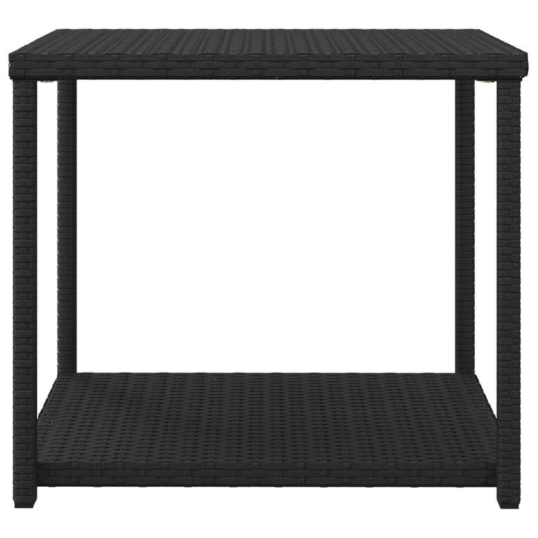 Bijzettafel 55x45x49 cm poly rattan zwart MeubelReus