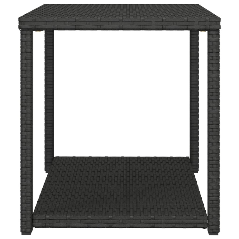 Bijzettafel 55x45x49 cm poly rattan zwart MeubelReus