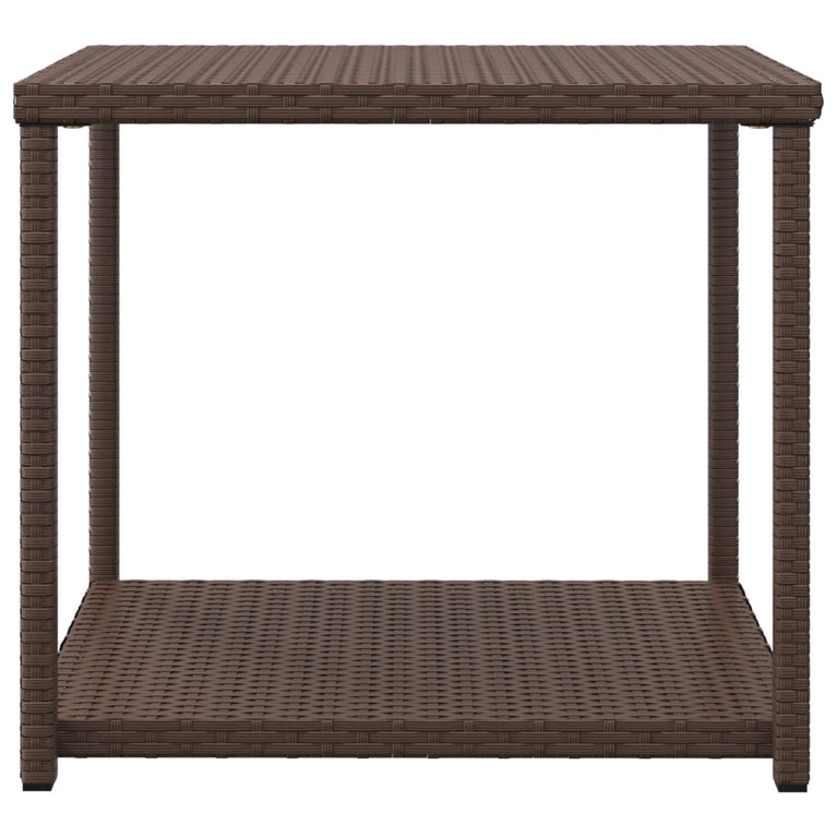 Bijzettafel 55x45x49 cm poly rattan bruin MeubelReus