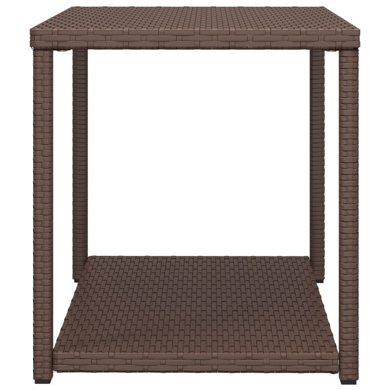 Bijzettafel 55x45x49 cm poly rattan bruin MeubelReus