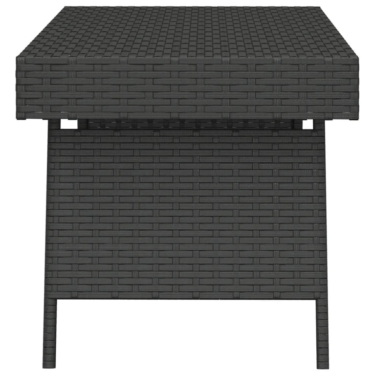 Bijzettafel inklapbaar 60x40x38 cm poly rattan zwart MeubelReus