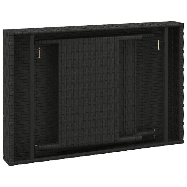 Bijzettafel inklapbaar 60x40x38 cm poly rattan zwart MeubelReus