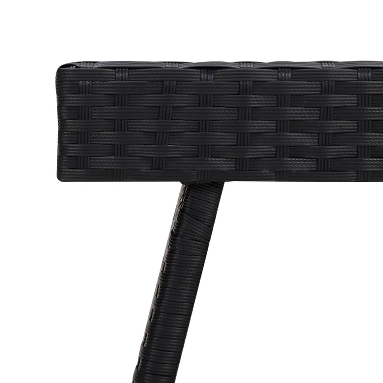 Bijzettafel inklapbaar 60x40x38 cm poly rattan zwart MeubelReus