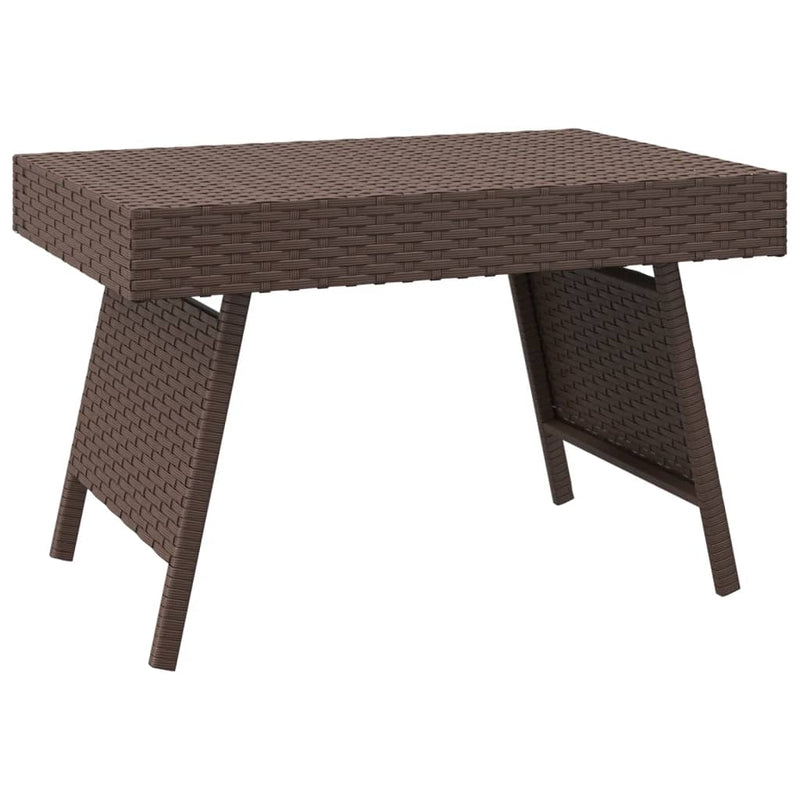 Bijzettafel inklapbaar 60x40x38 cm poly rattan bruin MeubelReus
