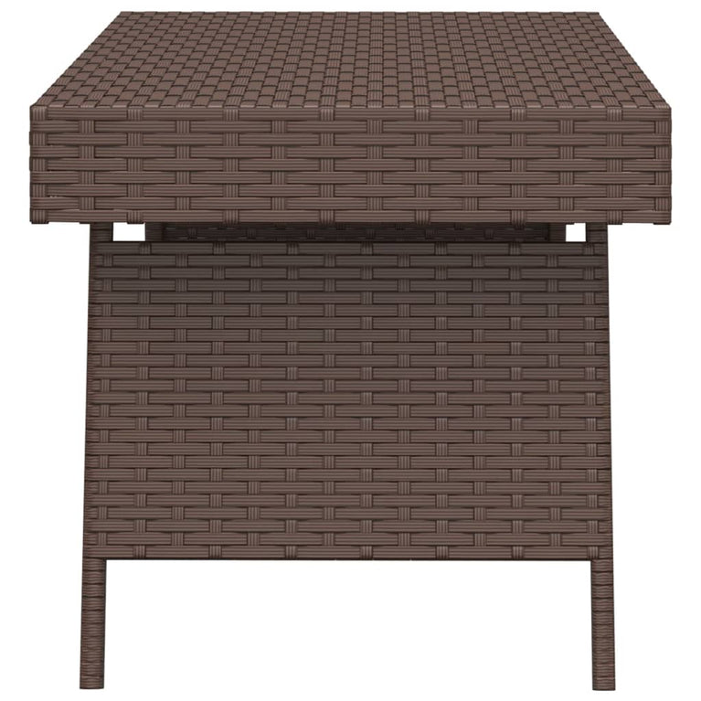 Bijzettafel inklapbaar 60x40x38 cm poly rattan bruin MeubelReus