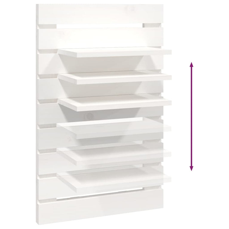 Nachtkastjes wandgemonteerd 2 st massief grenenhout wit MeubelReus