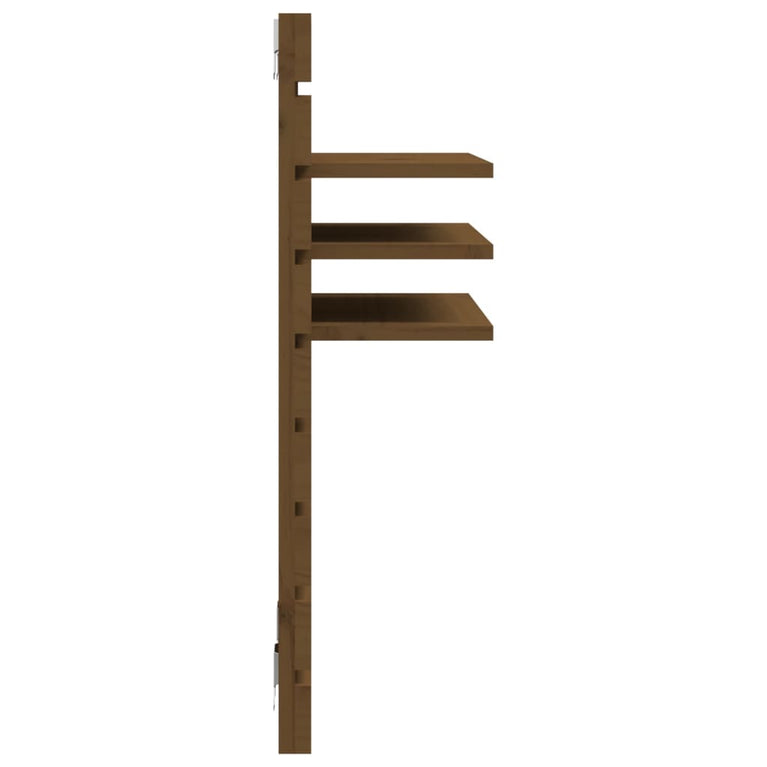 Nachtkastjes wandgemonteerd 2 st massief grenenhout honingbruin MeubelReus