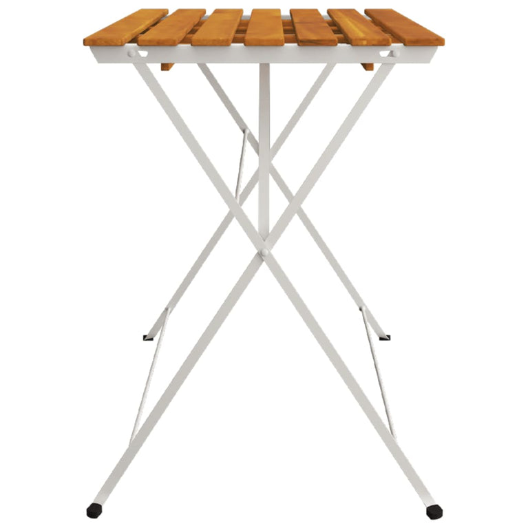 Bistrotafel inklapbaar 100x54x71 cm massief acaciahout en staal MeubelReus