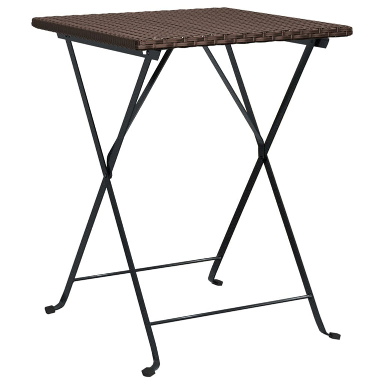 Bistrotafel inklapbaar 55x54x71 cm poly rattan bruin MeubelReus