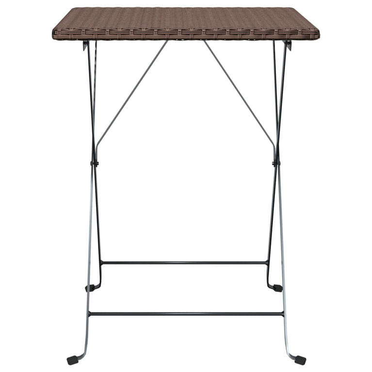 Bistrotafel inklapbaar 55x54x71 cm poly rattan bruin MeubelReus