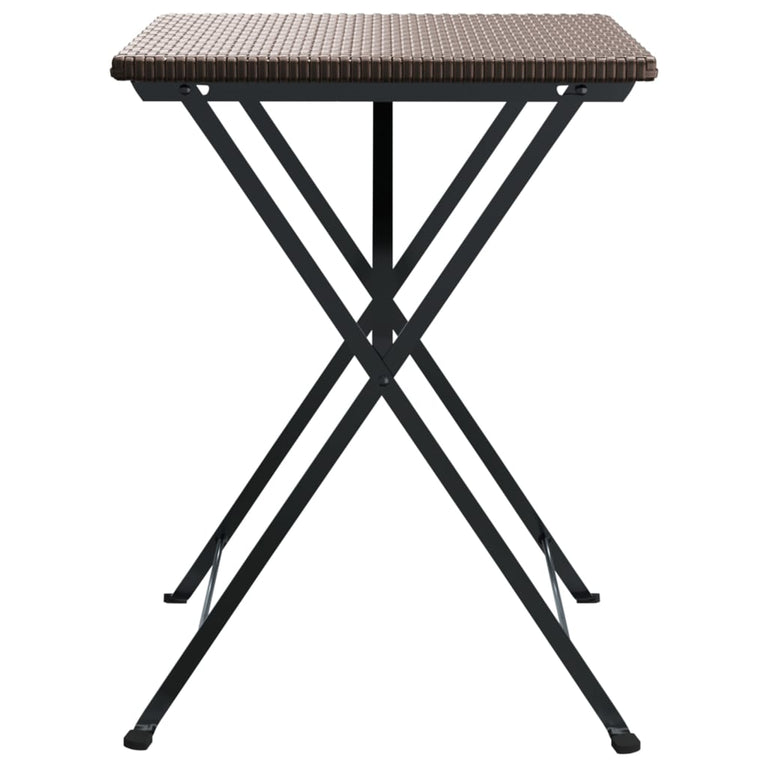 Bistrotafel inklapbaar 55x54x71 cm poly rattan bruin MeubelReus