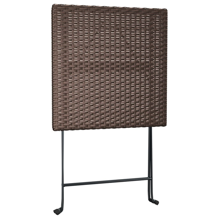 Bistrotafel inklapbaar 55x54x71 cm poly rattan bruin MeubelReus