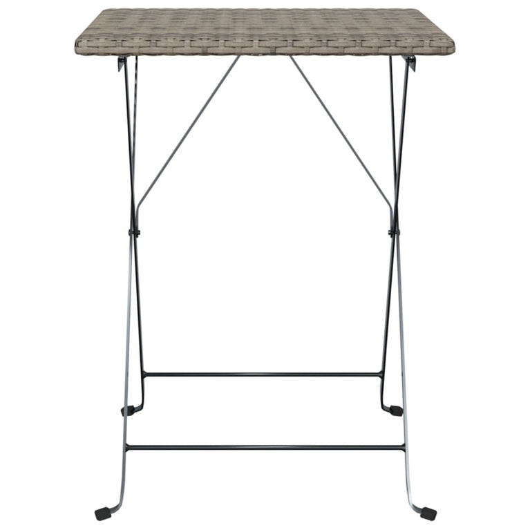 Bistrotafel inklapbaar 55x54x71 cm poly rattan grijs MeubelReus