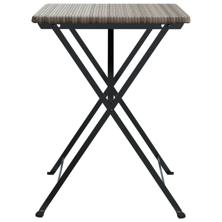 Bistrotafel inklapbaar 55x54x71 cm poly rattan grijs MeubelReus