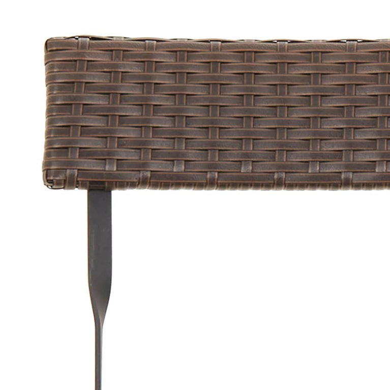 3-delige Bistroset inklapbaar poly rattan bruin MeubelReus