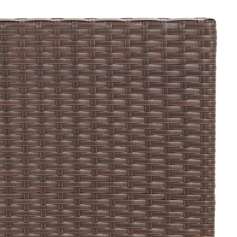 3-delige Bistroset inklapbaar poly rattan bruin MeubelReus