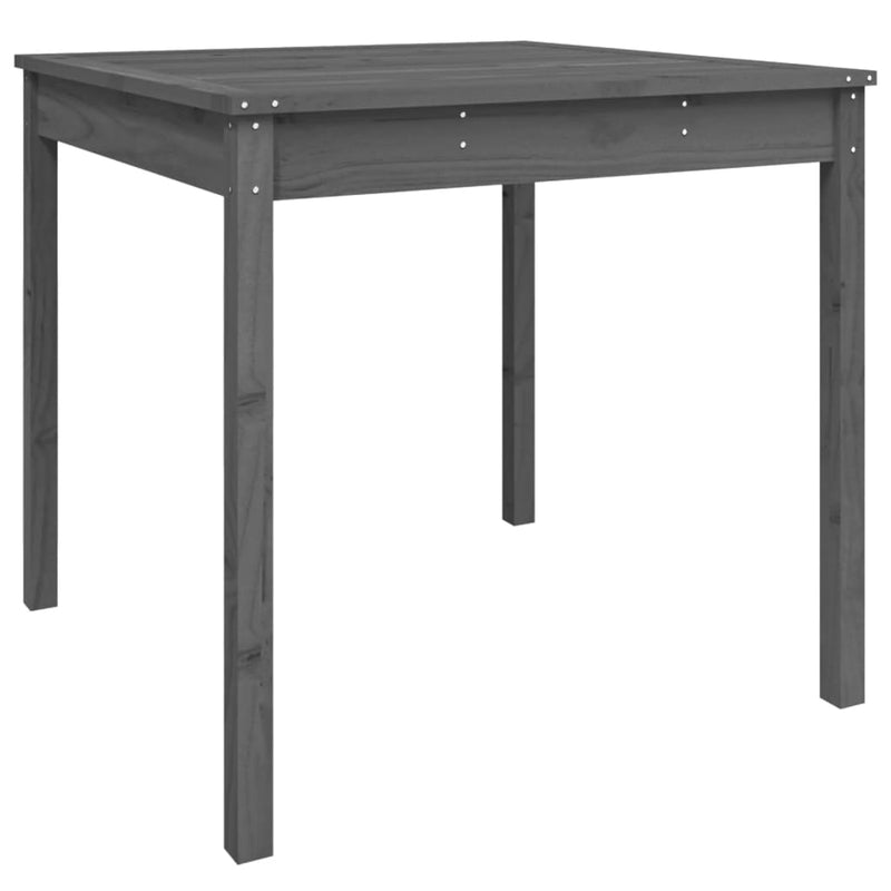 Tuintafel 82,5x82,5x76 cm massief grenenhout grijs MeubelReus