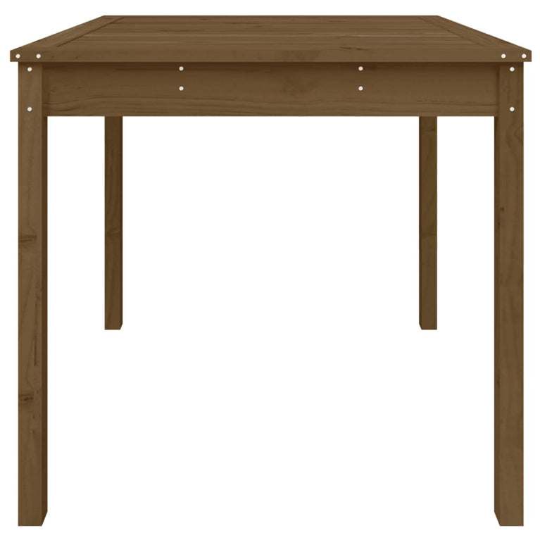 Tuintafel 82,5x82,5x76 cm massief grenenhout honingbruin MeubelReus