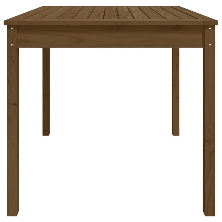 Tuintafel 82,5x82,5x76 cm massief grenenhout honingbruin MeubelReus