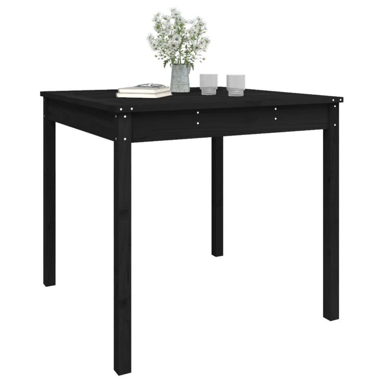 Tuintafel 82,5x82,5x76 cm massief grenenhout zwart MeubelReus