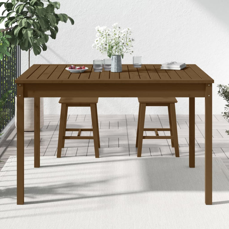 Tuintafel 121x82,5x76 cm massief grenenhout honingbruin MeubelReus