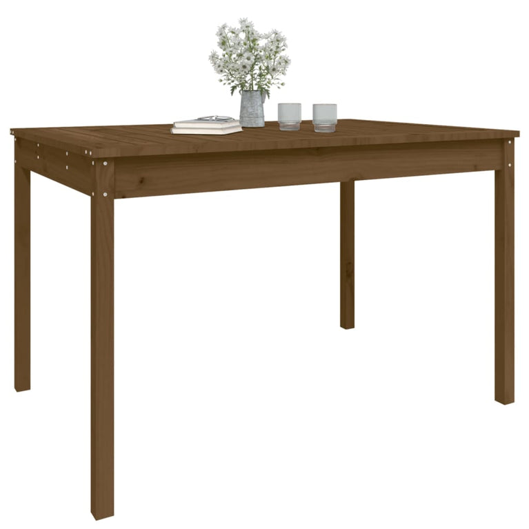 Tuintafel 121x82,5x76 cm massief grenenhout honingbruin MeubelReus