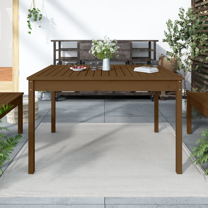 Tuintafel 121x82,5x76 cm massief grenenhout honingbruin MeubelReus
