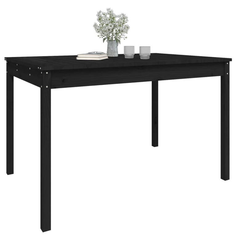 Tuintafel 121x82,5x76 cm massief grenenhout zwart MeubelReus