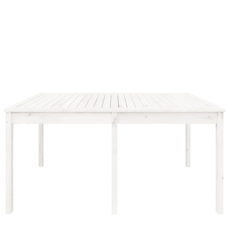 Tuintafel 159,5x82,5x76 cm massief grenenhout wit MeubelReus