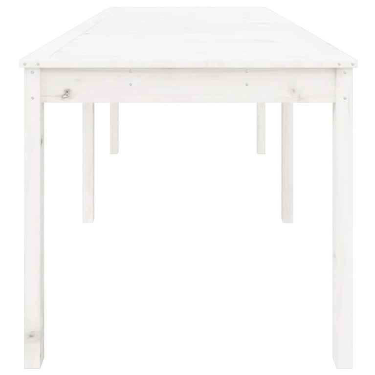 Tuintafel 159,5x82,5x76 cm massief grenenhout wit MeubelReus