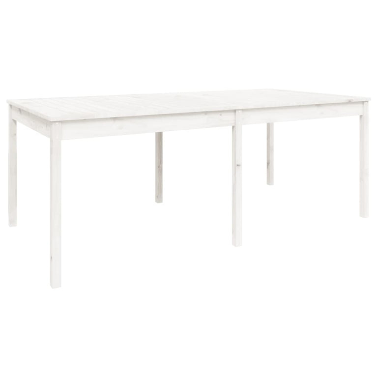 Tuintafel 203,5x100x76 cm massief grenenhout wit MeubelReus