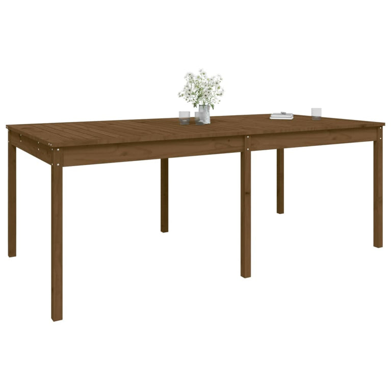 Tuintafel 203,5x100x76 cm massief grenenhout honingbruin MeubelReus