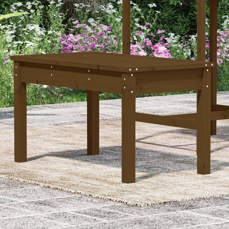 Tuinbank 80x44x45 cm massief grenenhout honingbruin MeubelReus