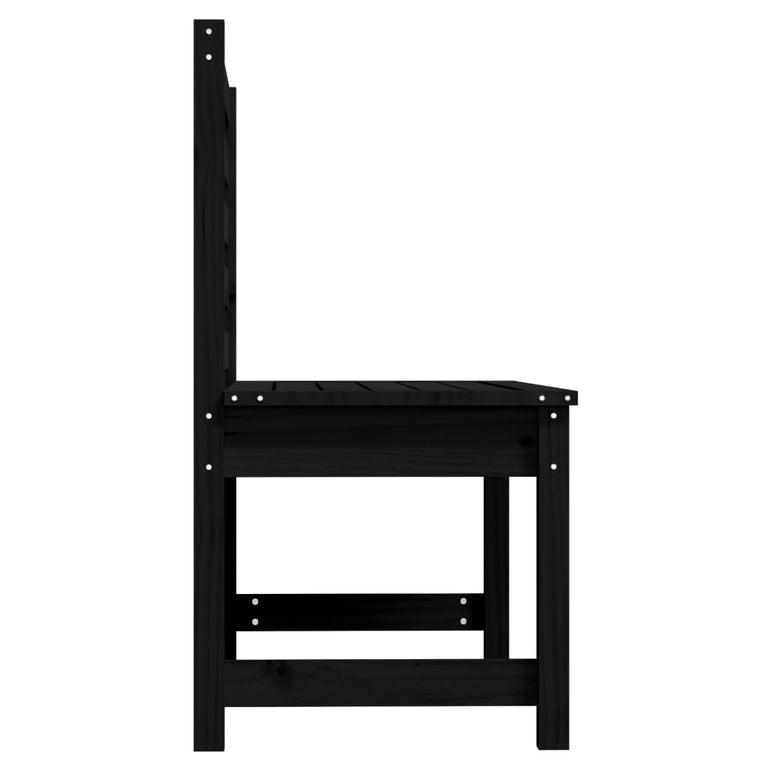 Tuinbank 109 cm massief grenenhout zwart MeubelReus