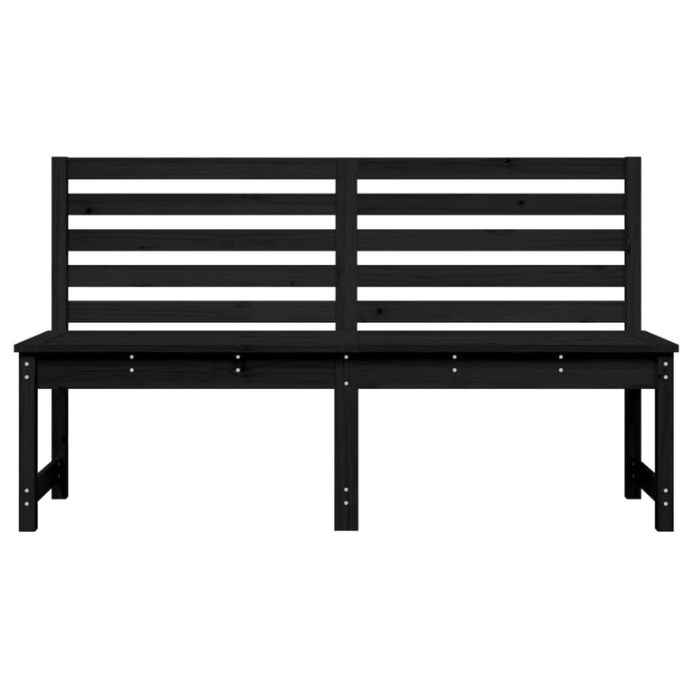 Tuinbank 157,5 cm massief grenenhout zwart MeubelReus
