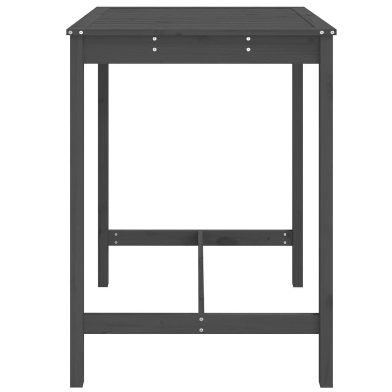 Tuintafel 82,5x82,5x110 cm massief grenenhout grijs MeubelReus