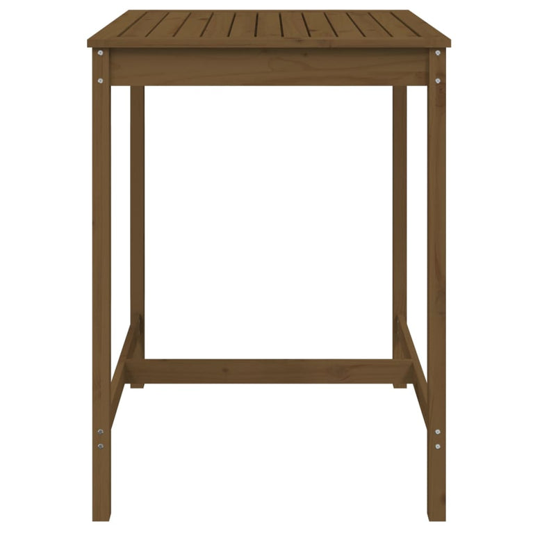 Tuintafel 82,5x82,5x110 cm massief grenenhout honingbruin MeubelReus