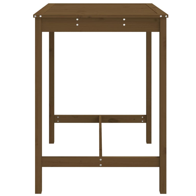 Tuintafel 82,5x82,5x110 cm massief grenenhout honingbruin MeubelReus